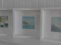 3 små akvareller  Till salu, 25x25 cm 900 kr/st, vit djup ram